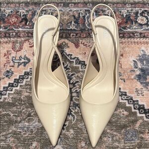 Zara white Slingback Heels